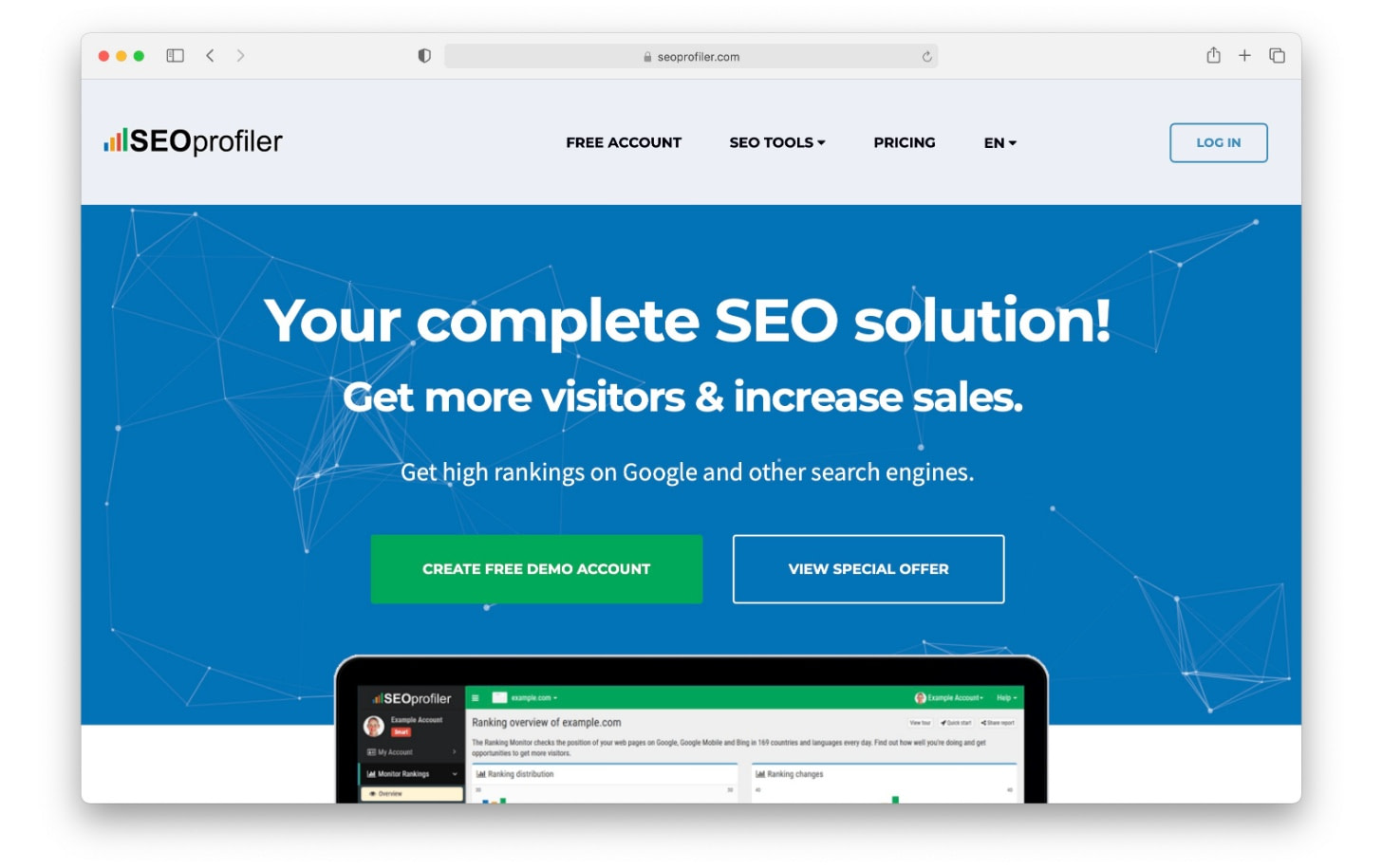 SEO profiler has a full kit of SEO tools