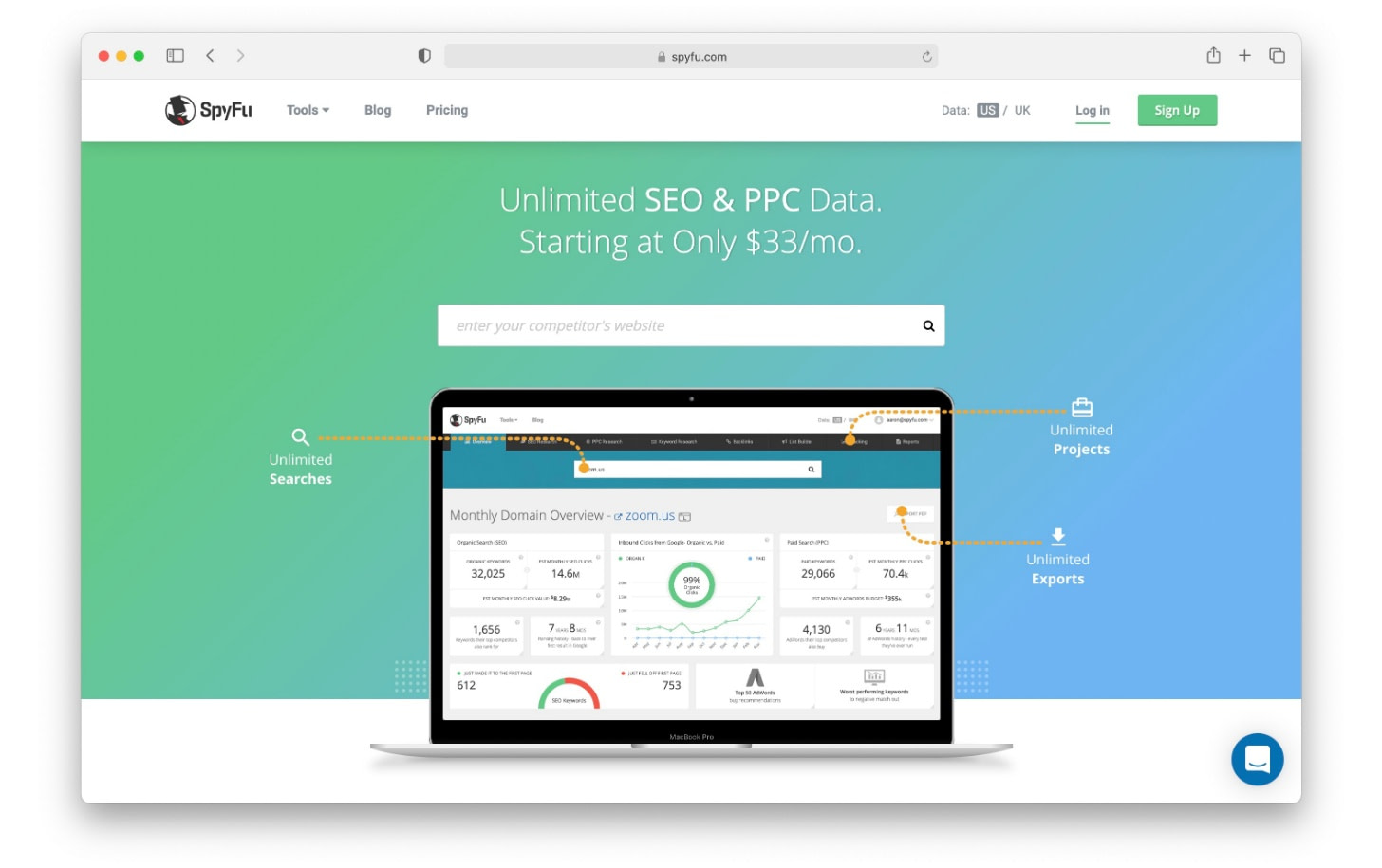 SEO tools for competition analysis don't come better than Spyfu