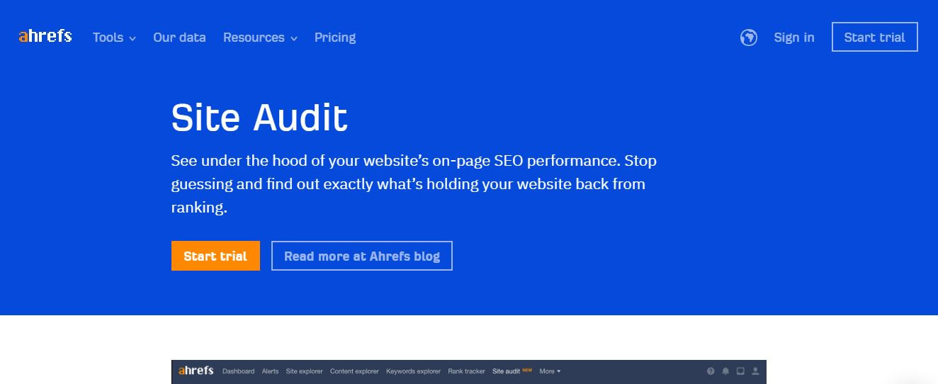 ahrefs seo audit tools