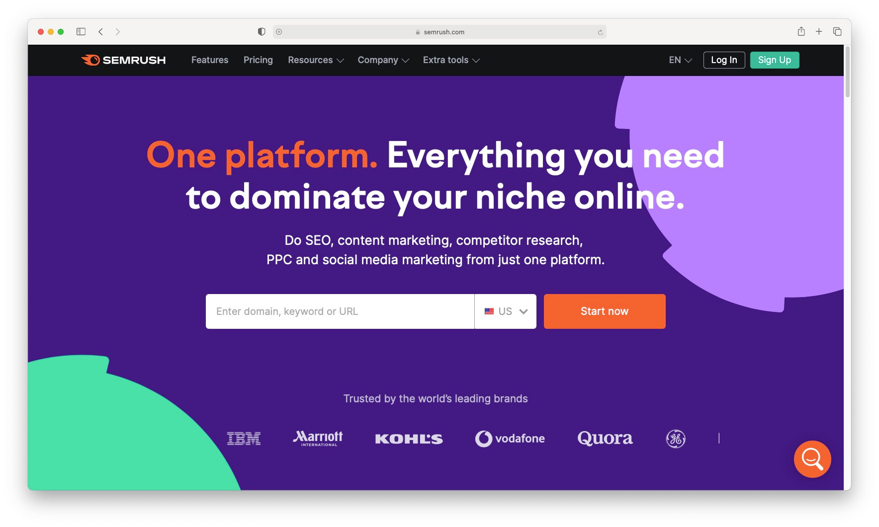 Semrush is one of the best ahrefs alternatives