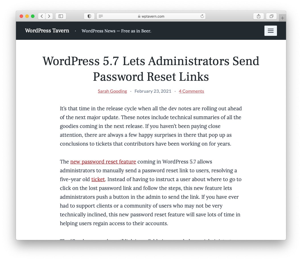 WordPress 5.7