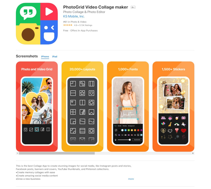 best collage apps for iphone