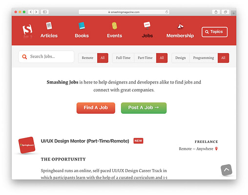 20 Best Remote Jobs Websites in 2020 8 smashingmagazine