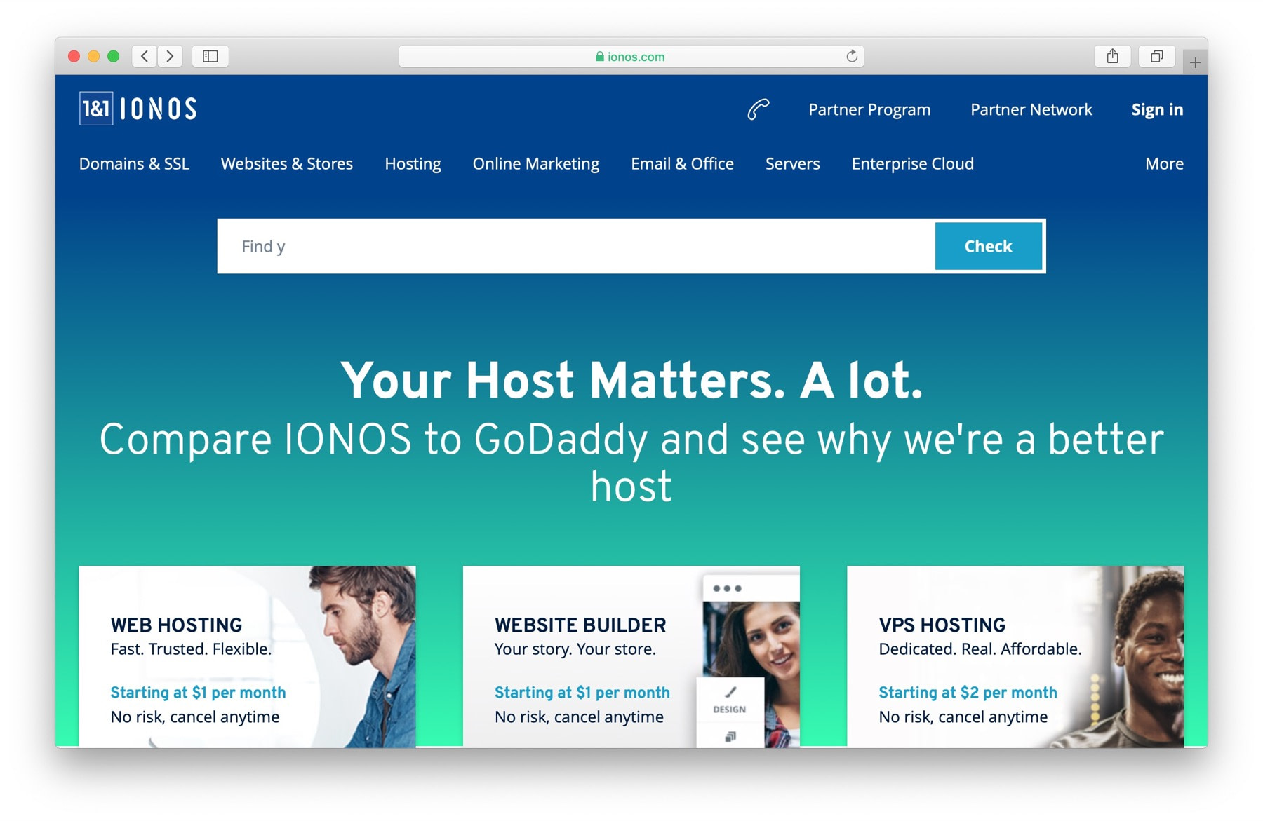 Best domain name registrar #3: 1&1 Ionos