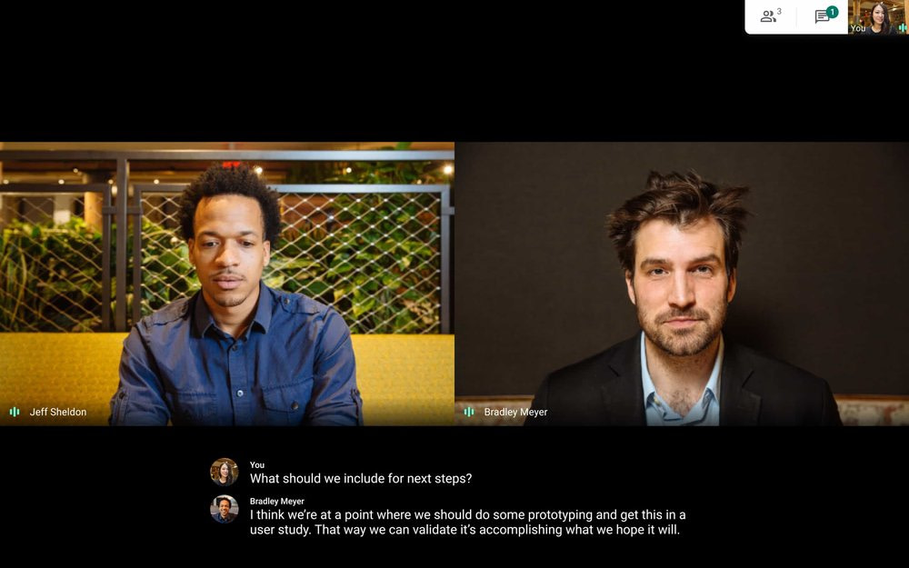 Zoom vs Microsoft Teams vs Google Meet: Google Meet in action