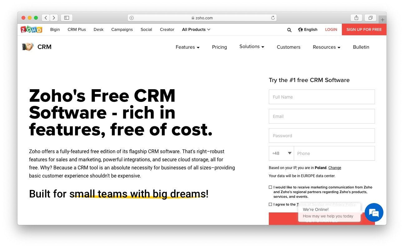 best free crm software for mac