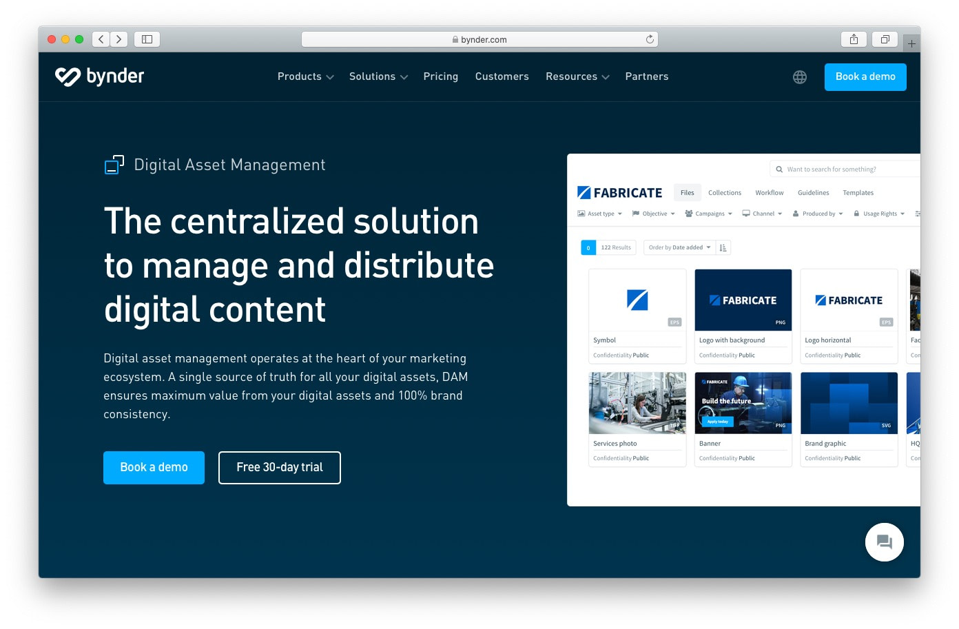 Bynder image management software