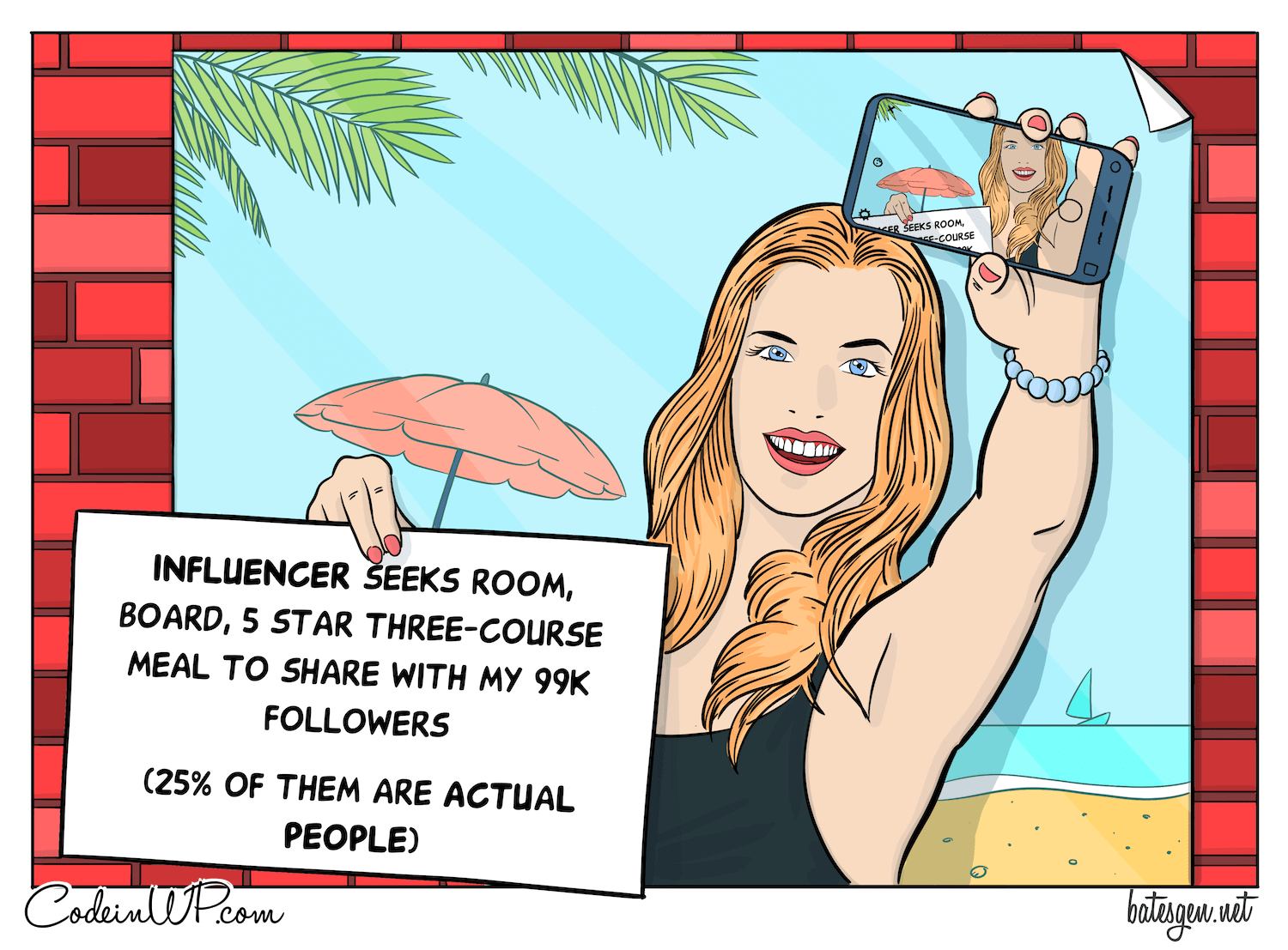 Tech comics about influencers