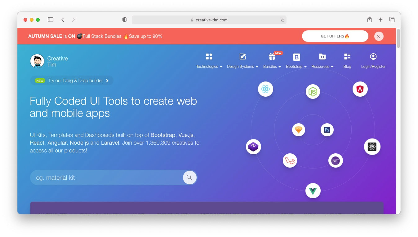 WordPress Black Friday 2020: Creative Tim