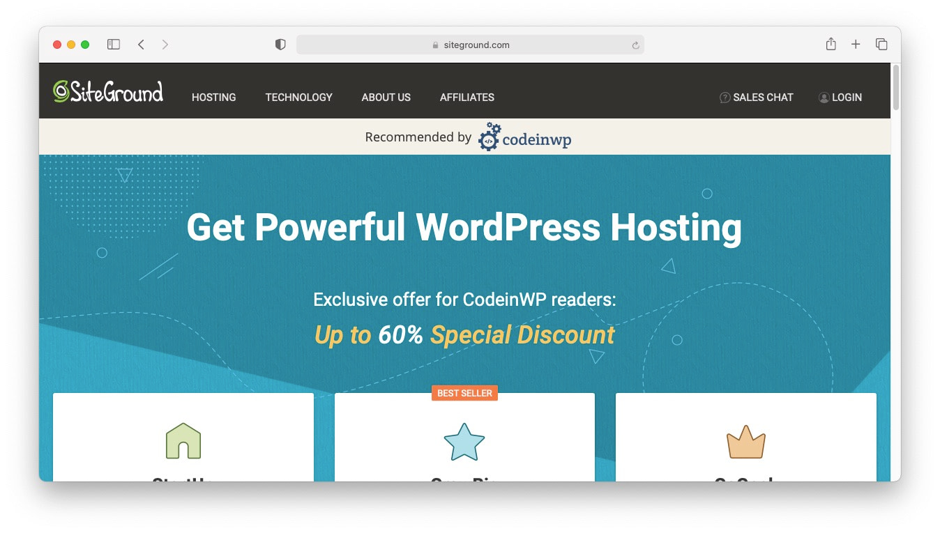WordPress Black Friday 2020: SiteGround