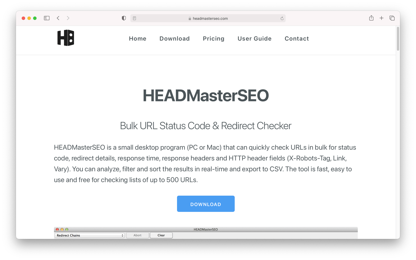 HEADMaster SEO helps check URLs in bulk