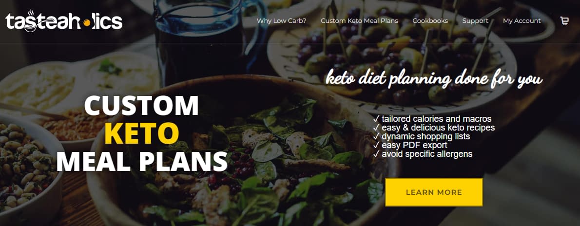 Tasteaholics homepage