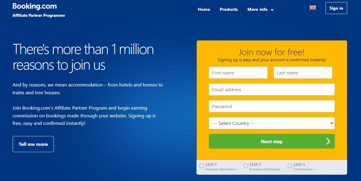 Booking.com affiliate program for bloggers