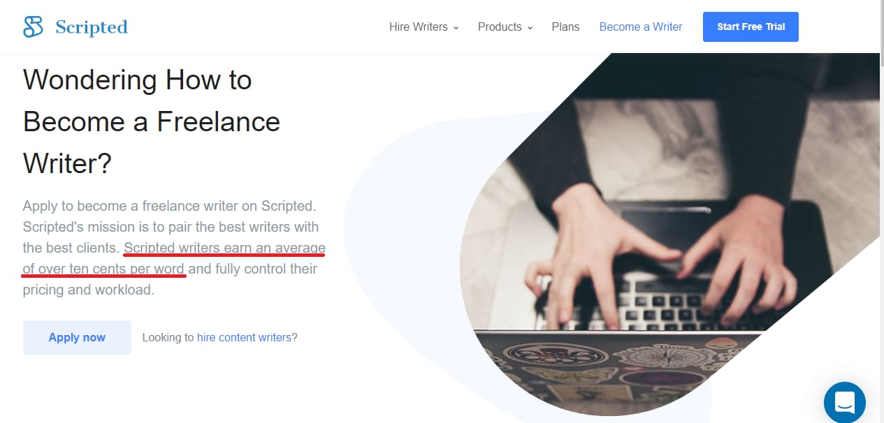 Scripted 10 cents per word