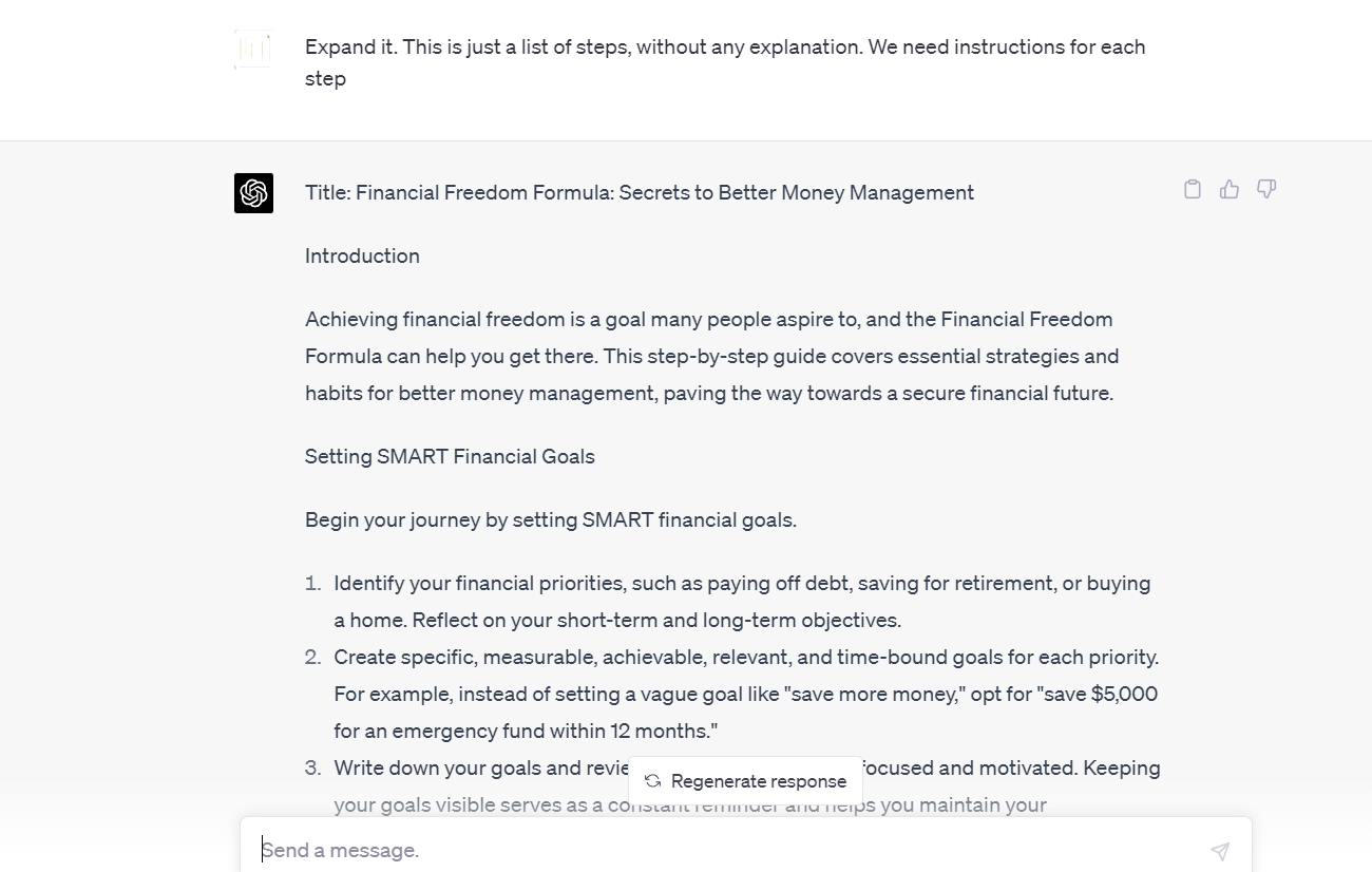 How to use AI to write blog posts by giving ChatGPT more follow up prompts to get a better quality end product.