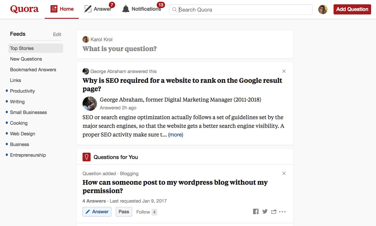 Quora.