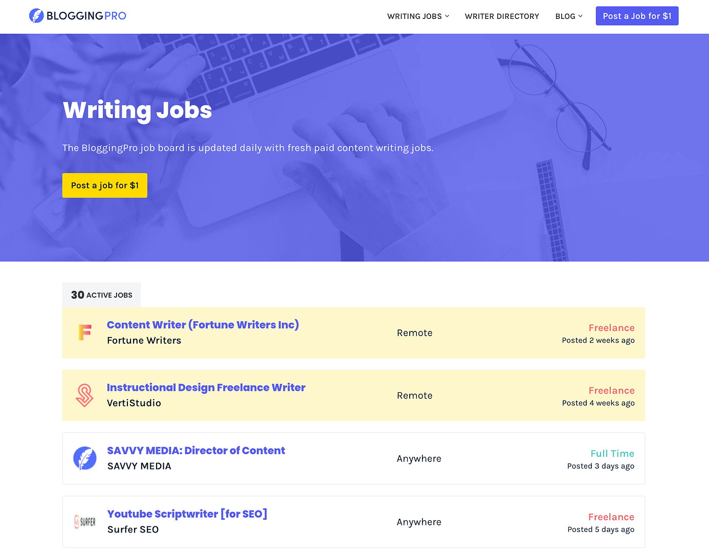 BloggingPro job board