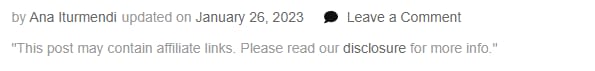 The Parenthood4ever disclosure statement is an example of how to legally protect your blog with a disclosure statement.