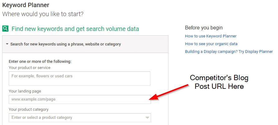 Keyword Research with Google Keyword Planner - the first element of WordPress blog SEO.