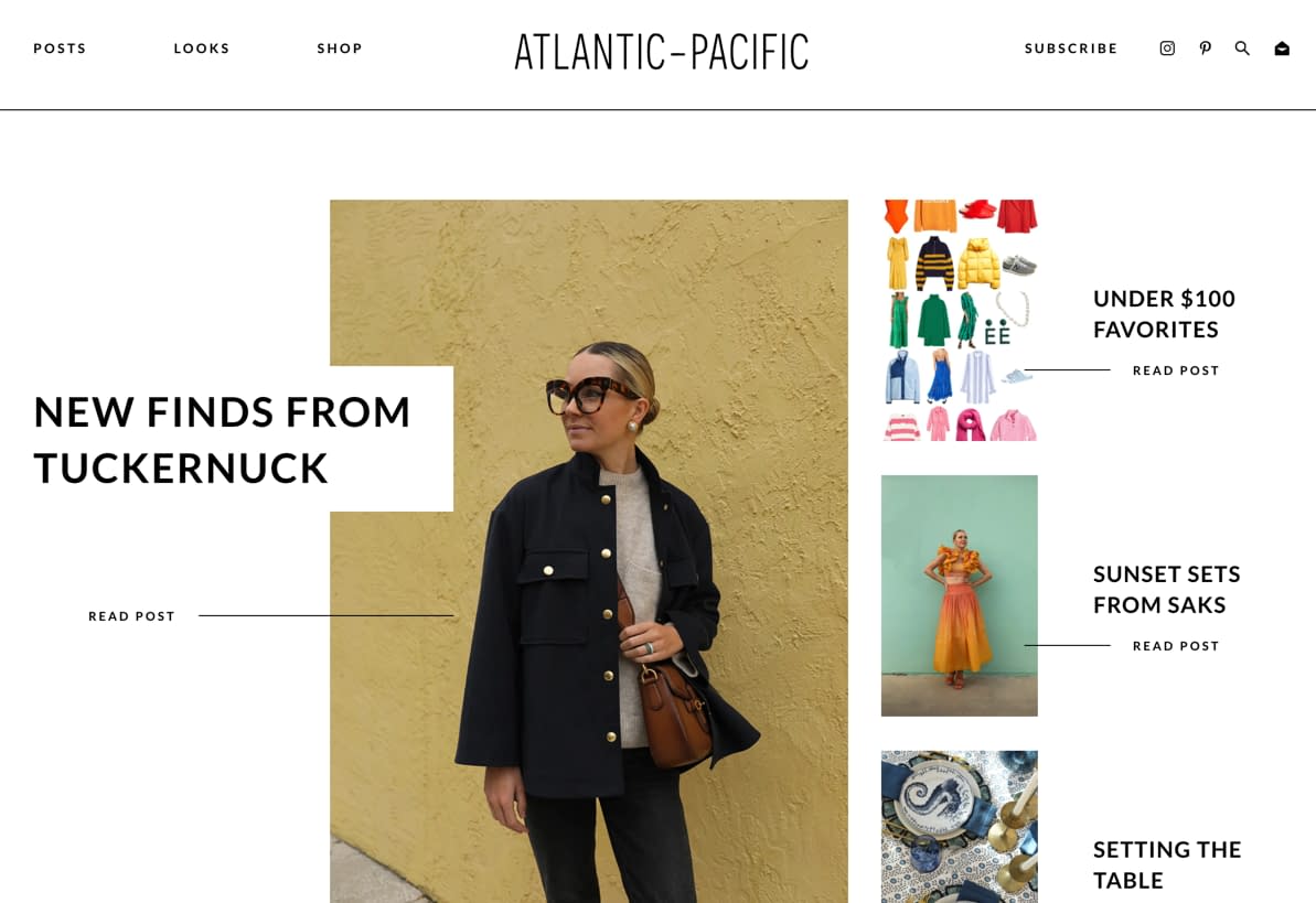 The Atlantic Pacific fashion blog.
