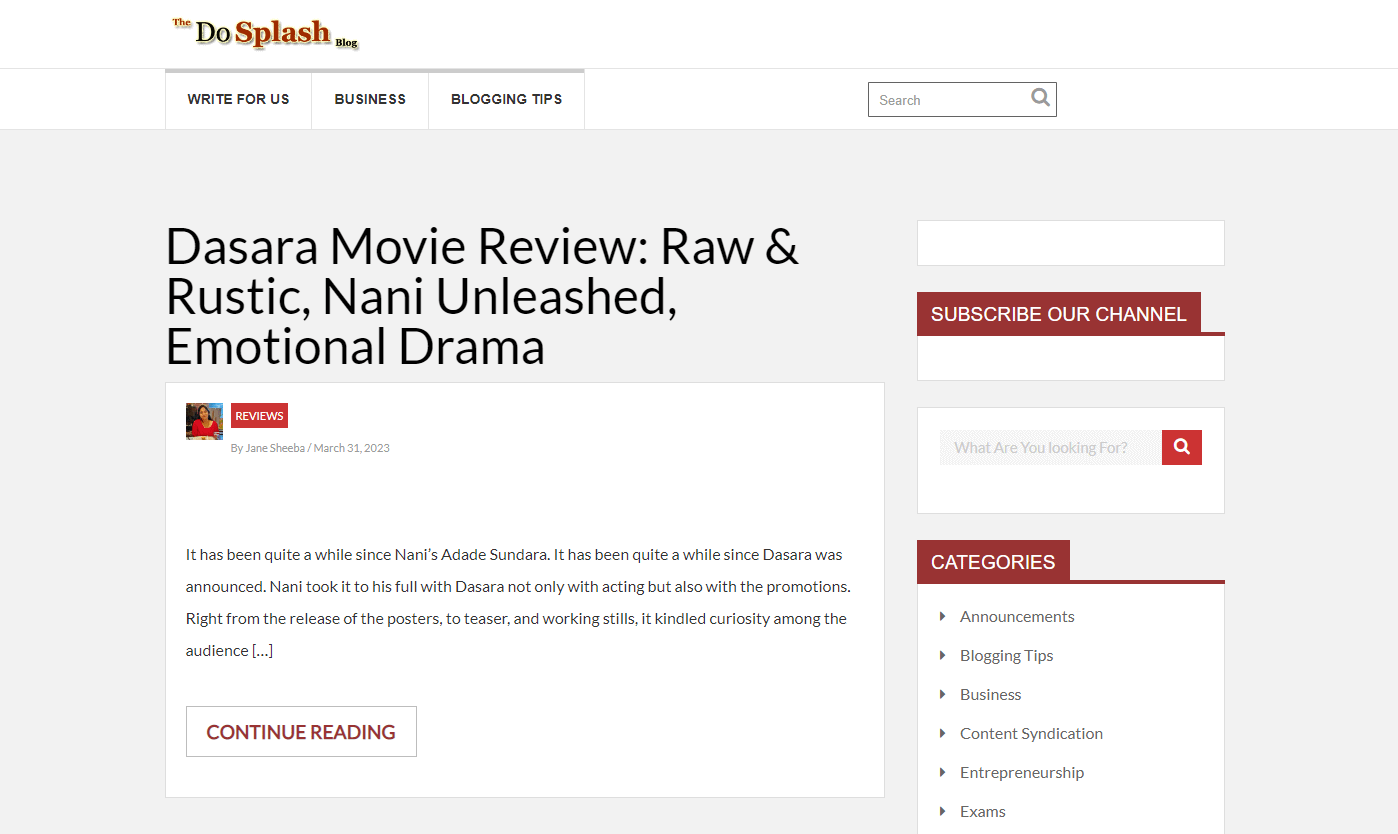 blogging communities: DoSplash.