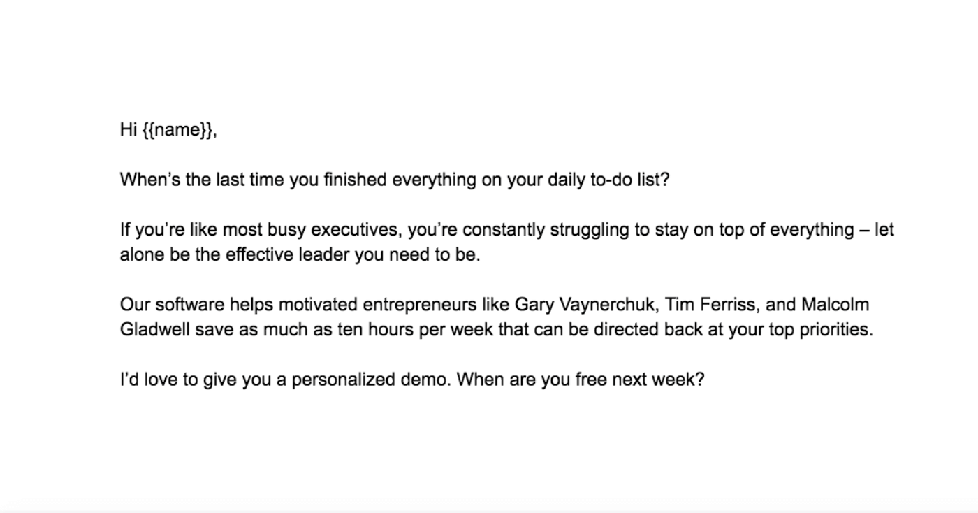 Blog email outreach incentive.