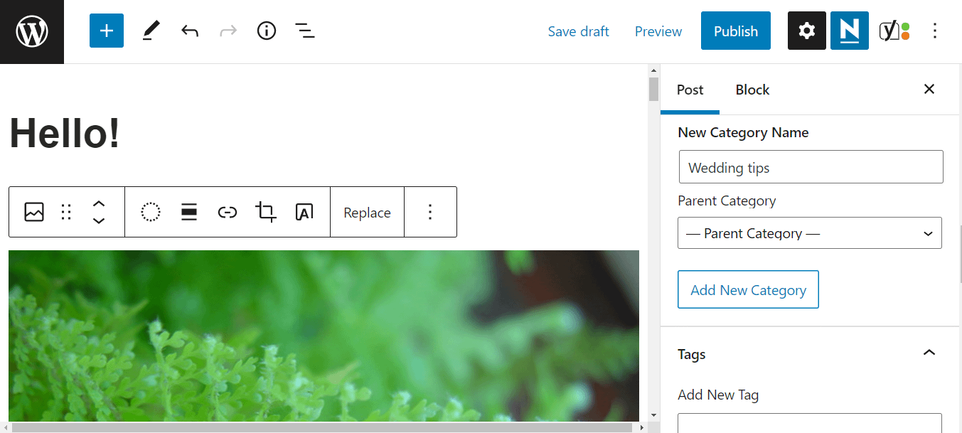 Adding categories to a blog post in the WordPress Block Editor is a smart way to organize your small business blog.