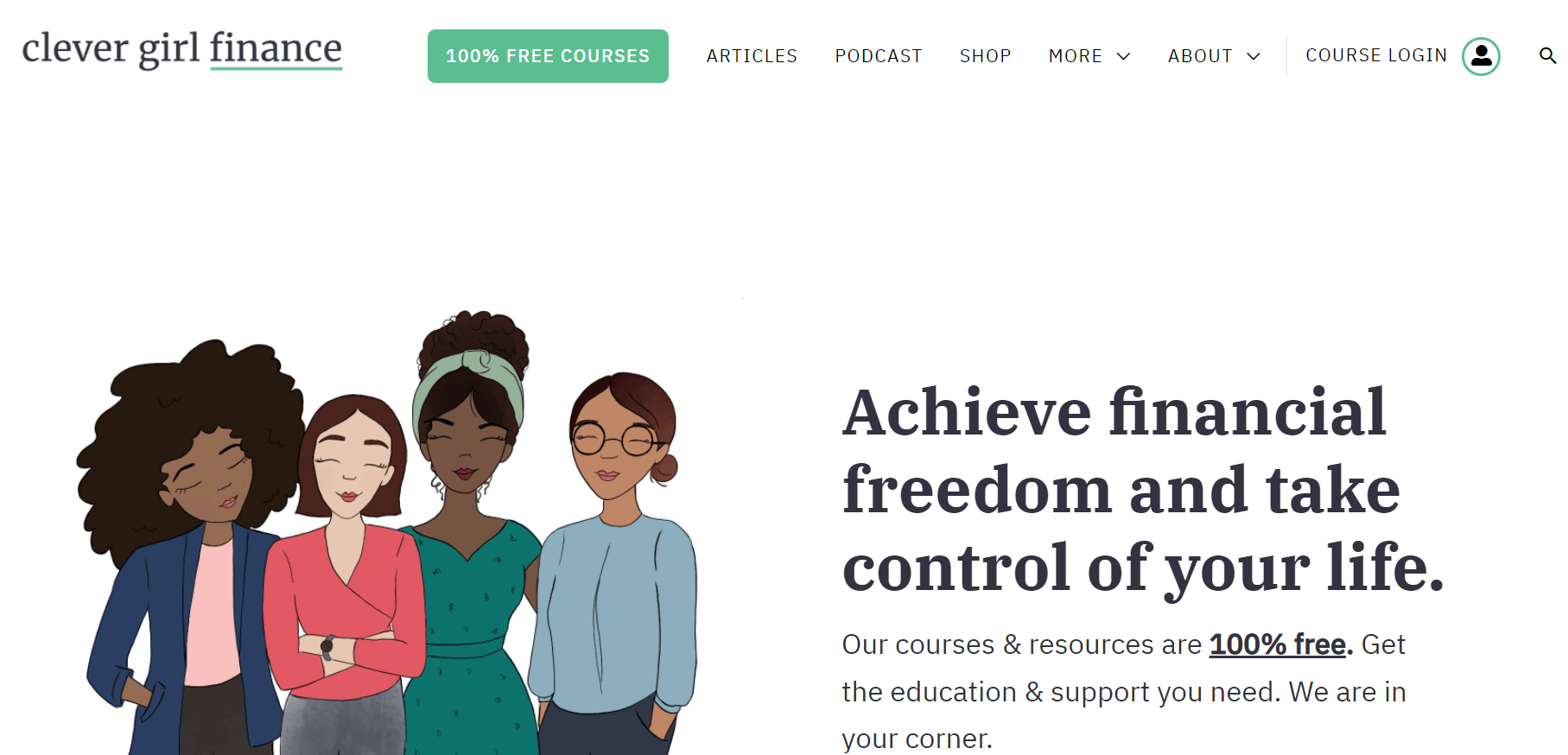 Clever Girl Finance, a finance blog niche example.