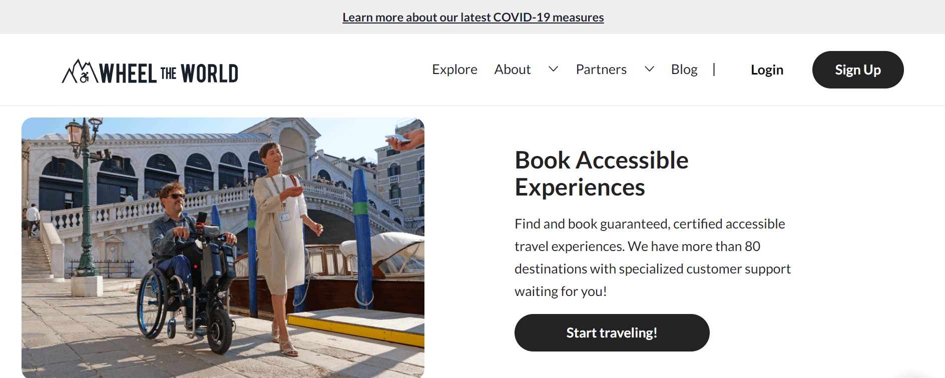 Wheel the World, an accessible travel blog niche.