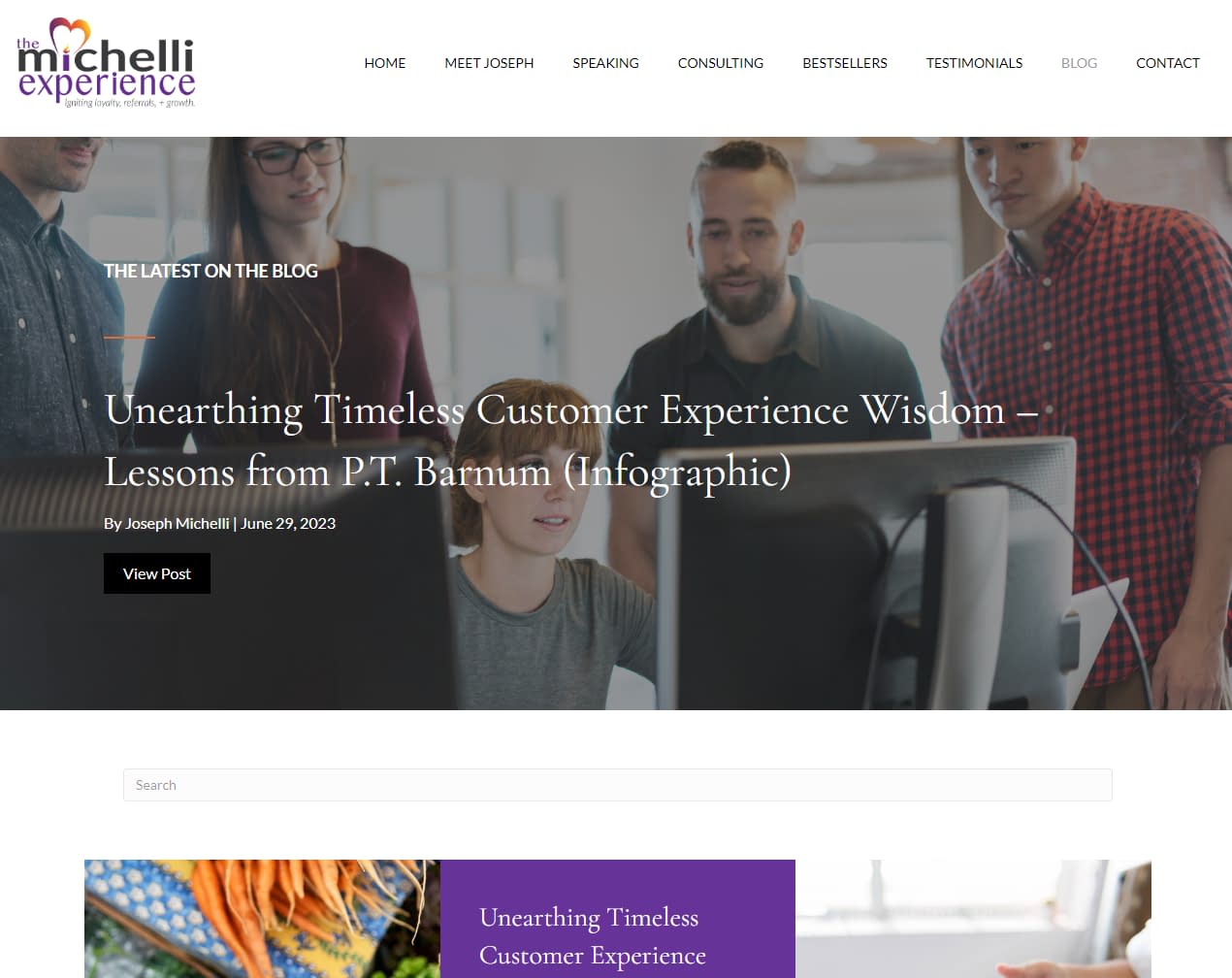Michelli customer experience blog.