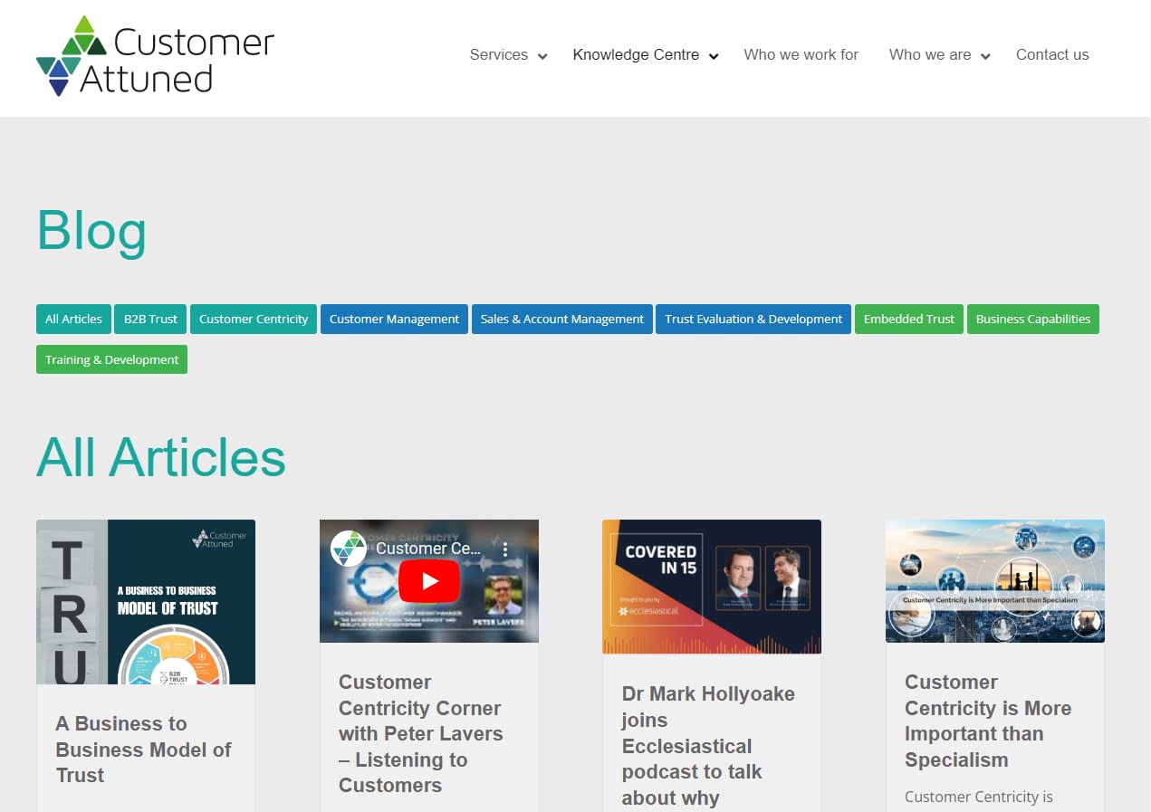 Customer Attuned blog.