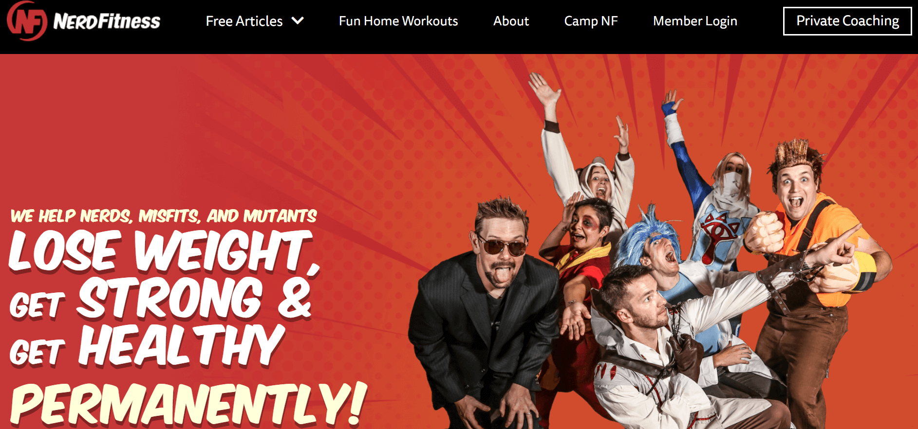 Nerd Fitness, a unique blog niche