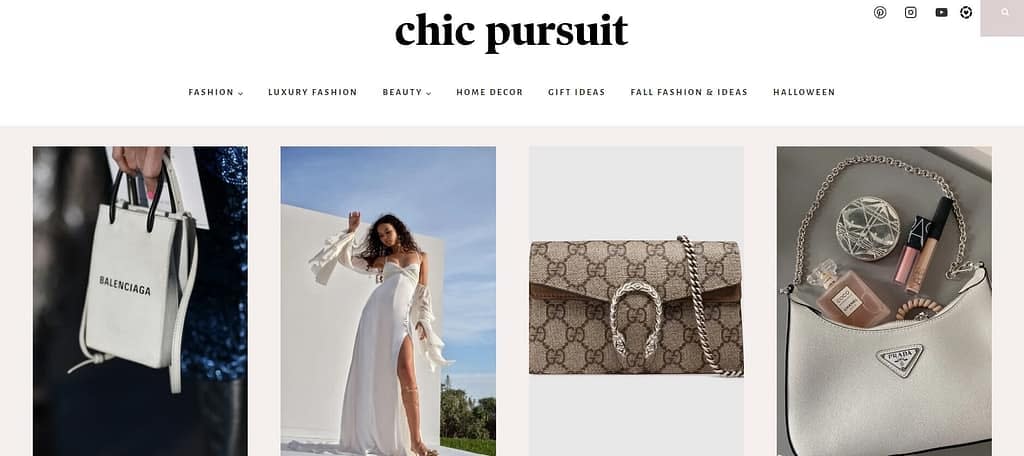 Chic Pursuit blog.