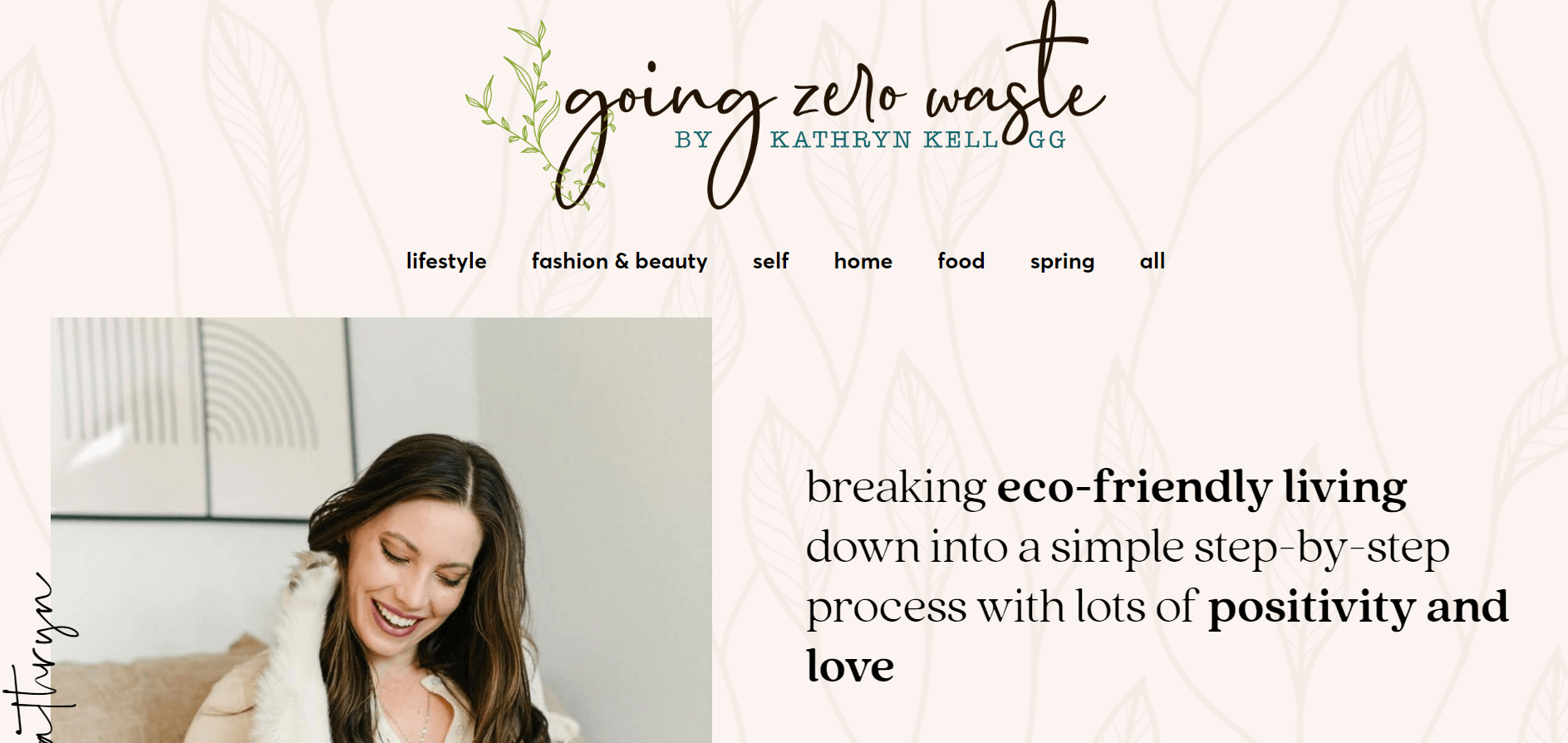 Going Zero Waste, a sustainability niche blog.