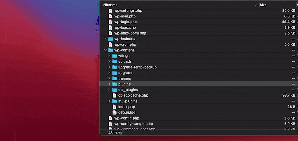 remove plugin files in FTP to fix the WordPress white screen of death.