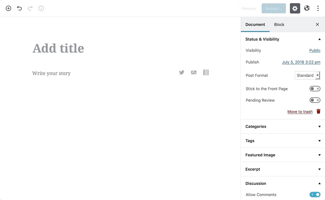 RichField in Gutenberg