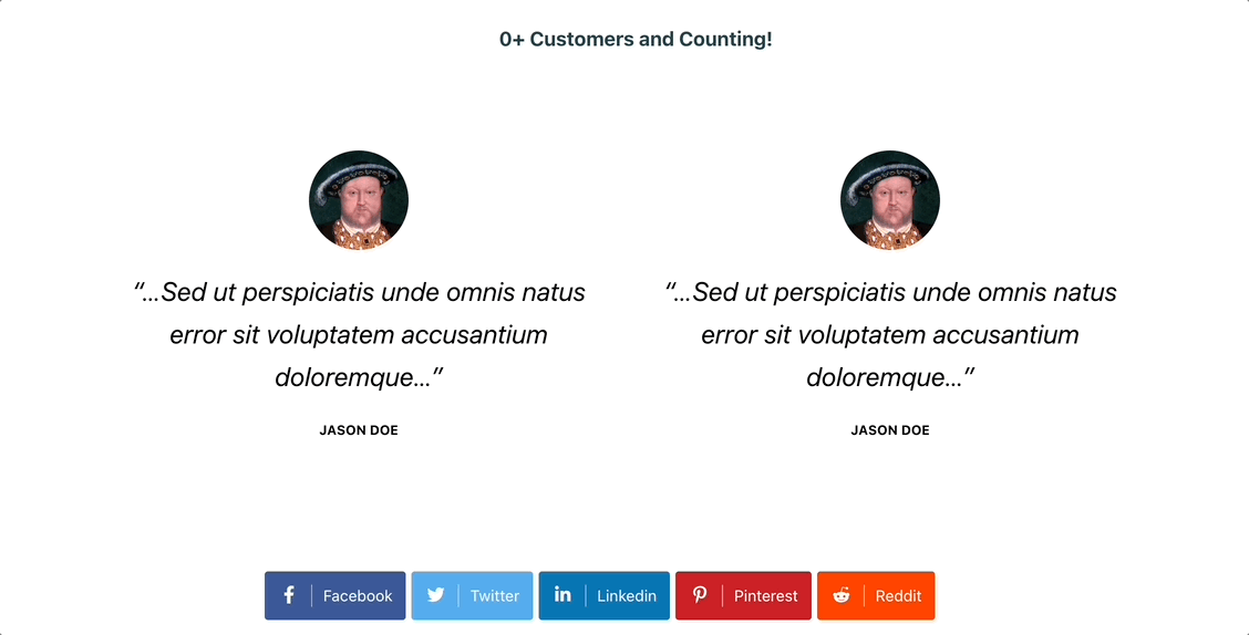 Counting animation