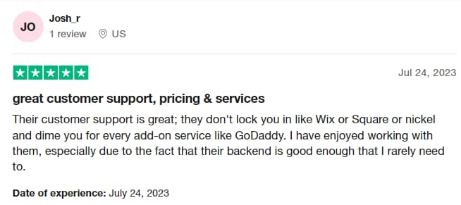 Hostinger review from Josh_r.