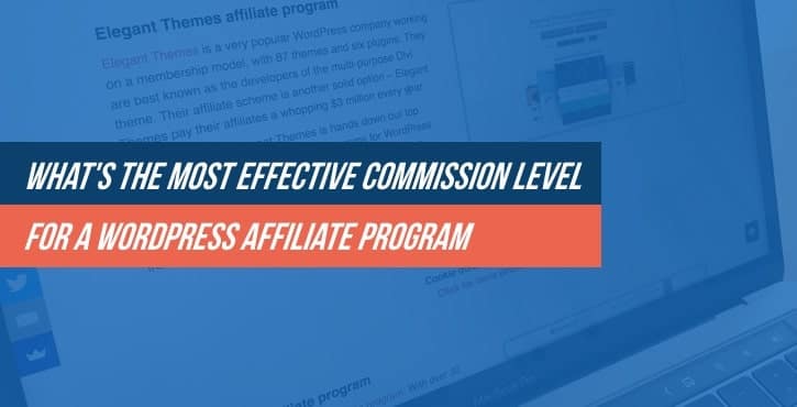 Effective Commission Level for a WordPress Affiliate Program