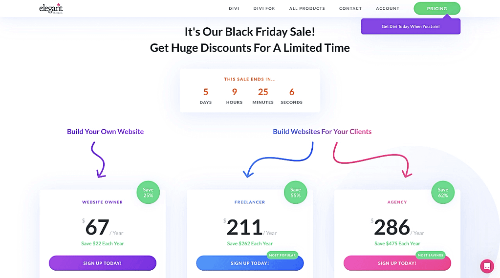 Black Friday / Cyber Monday 2023 deals for bloggers: Divi