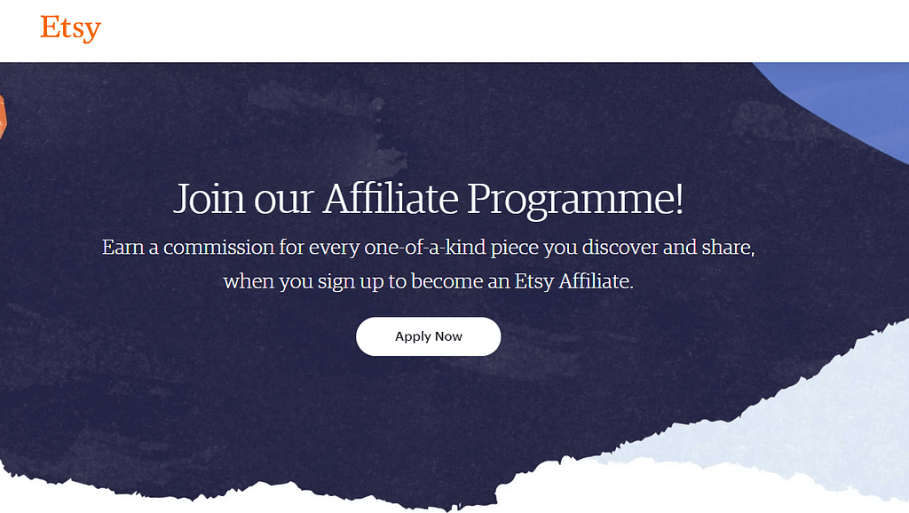 Etsy affiliate program for bloggers.