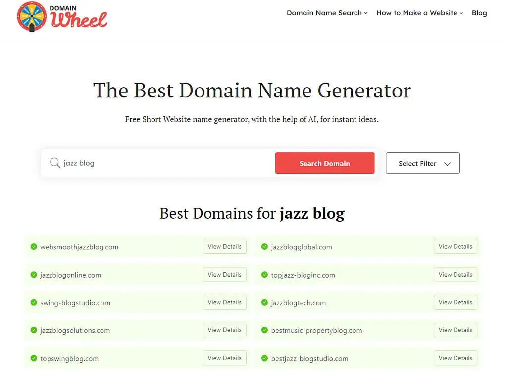 Domainwheel - domain name generator