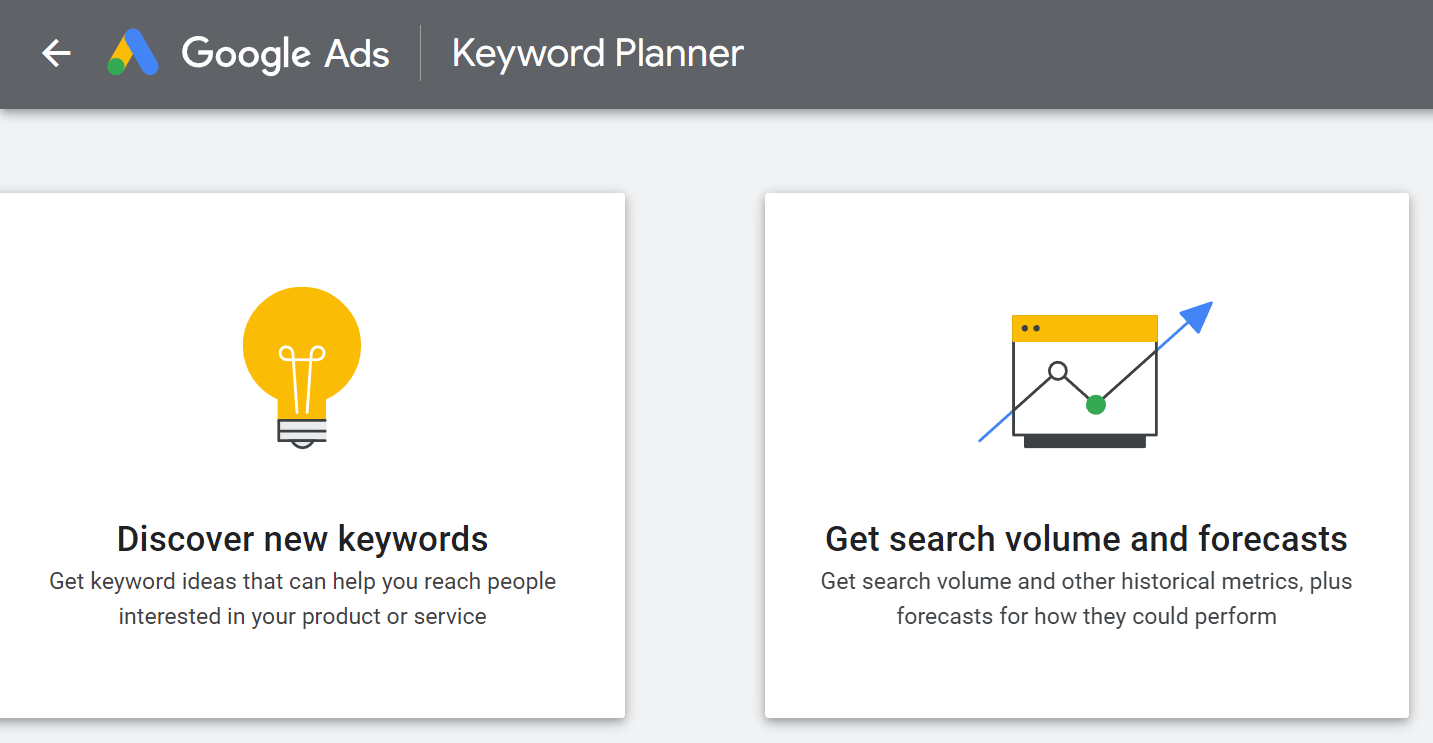 Using Google Keyword Planner to discover new keywords