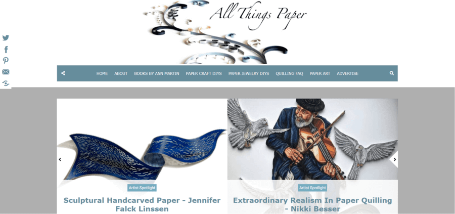 All Things Paper is an excellent example of a paper crafting blog.