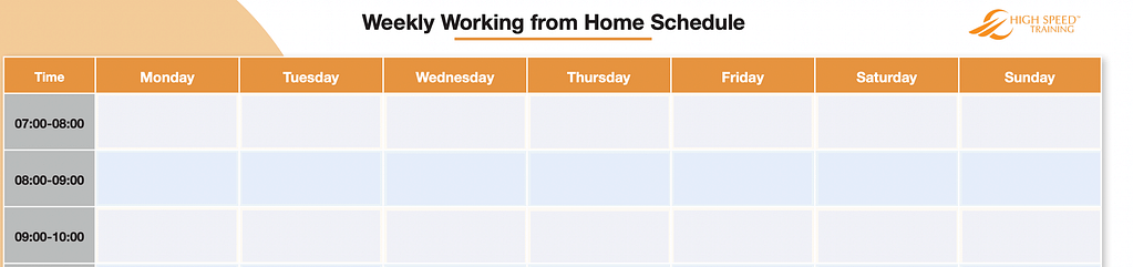Screenshot of remote work business model template