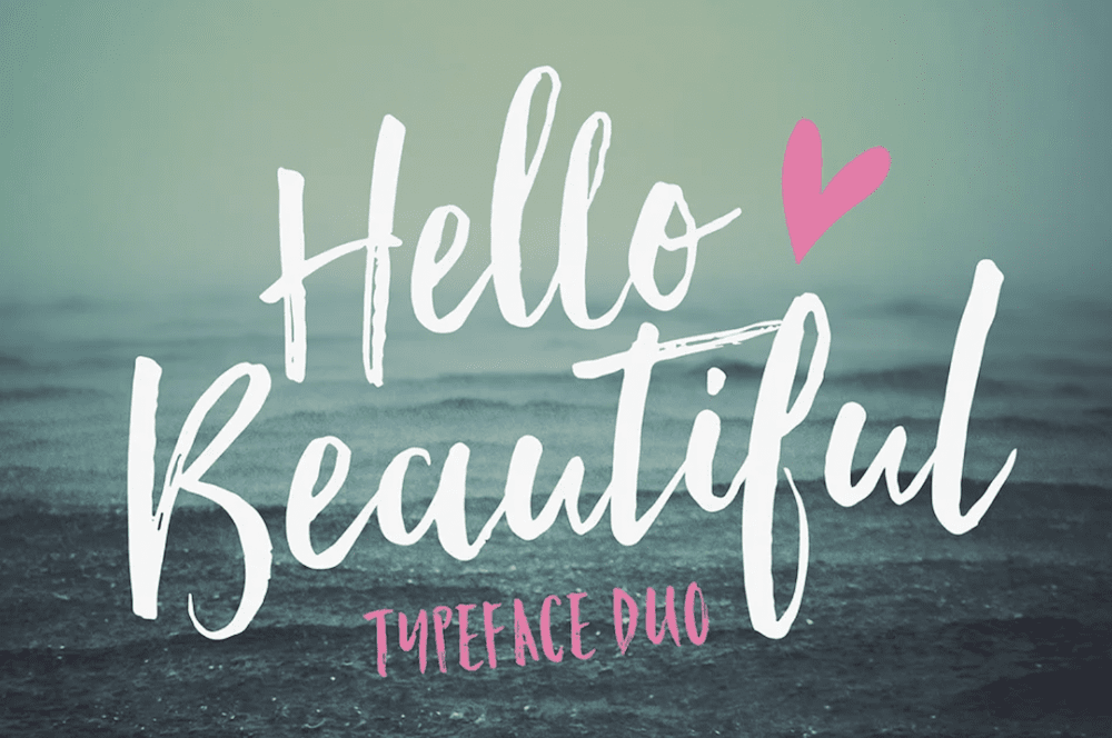 The Hello Beautiful typeface.