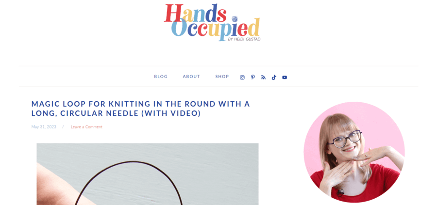 Hands Occupied is among the best DIY craft blogs for knitting, crocheting and latch hooking.