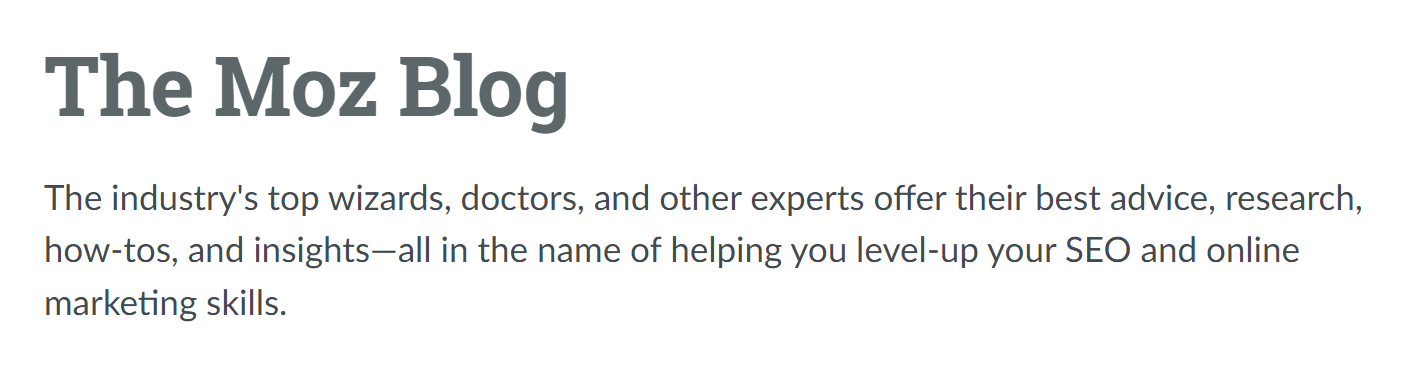 Moz is among the top 10 SEO blogs on the web.
