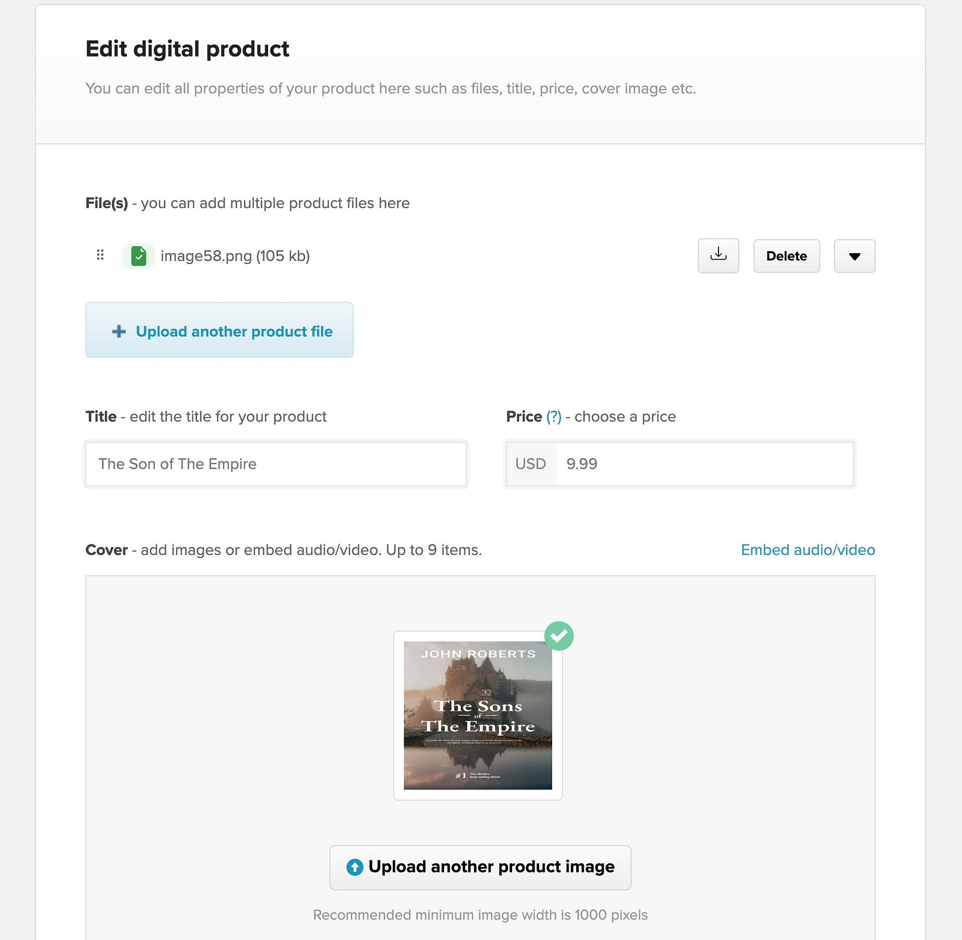 Making a product in our Payhip review.