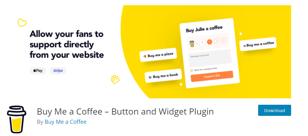 Buy Me a Coffee virtual tip jar plugin.